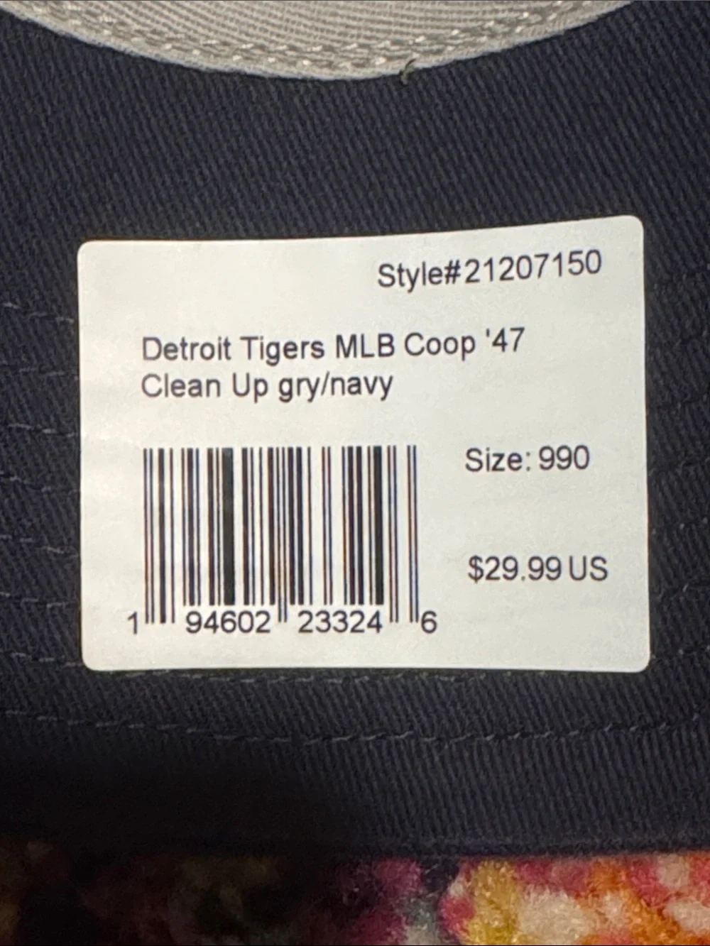 '47 Detroit D Clean Up Cap - Gray & Navy